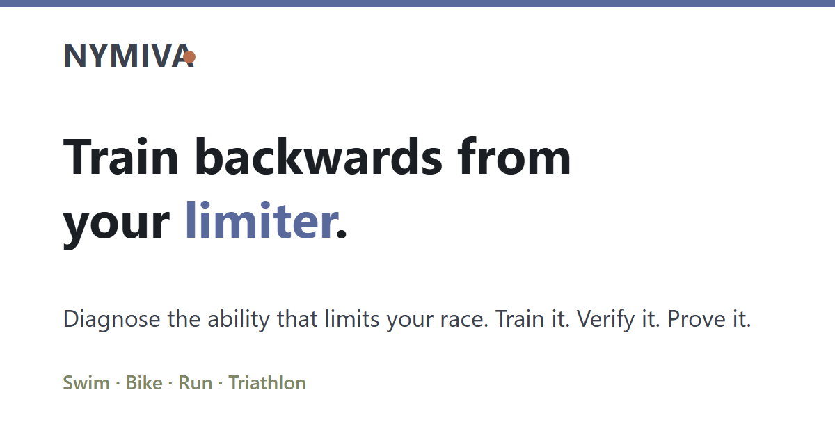 Every training plan or app I have followed knew about my goal race and nothing else about me